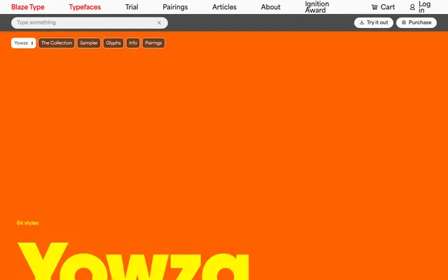 Yowza specimen from Blaze Type