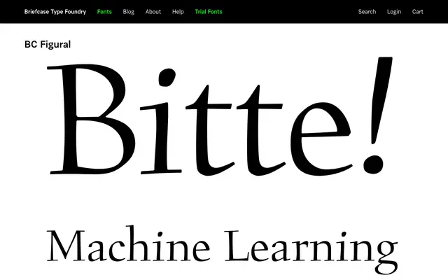 BC Figural specimen from Briefcase Type Foundry