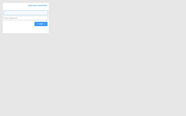 Admin Login specimen from Bureau Blamage