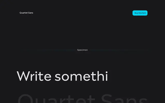 Quartet Sans specimen from Capitalics
