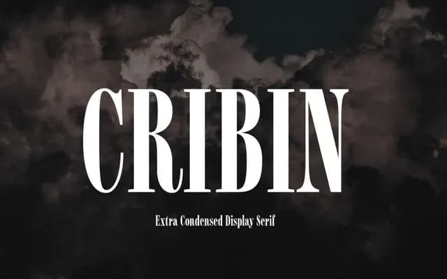 Cribin Serif Display font specimen from Colt Type