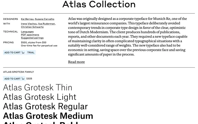 Atlas specimen from Commercial Type