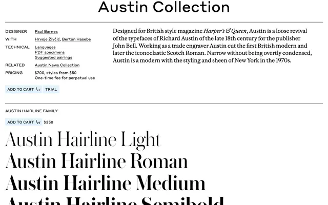 Austin specimen from Commercial Type