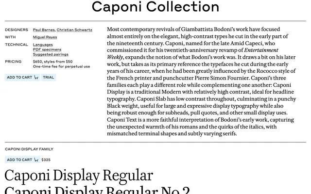 Caponi specimen from Commercial Type