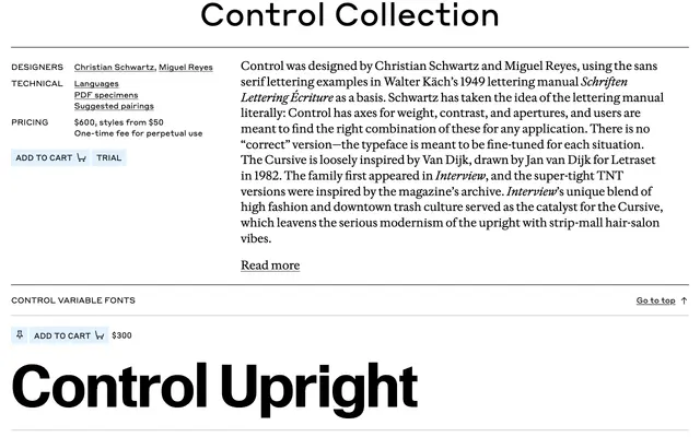 Control Collection specimen from Commercial Type