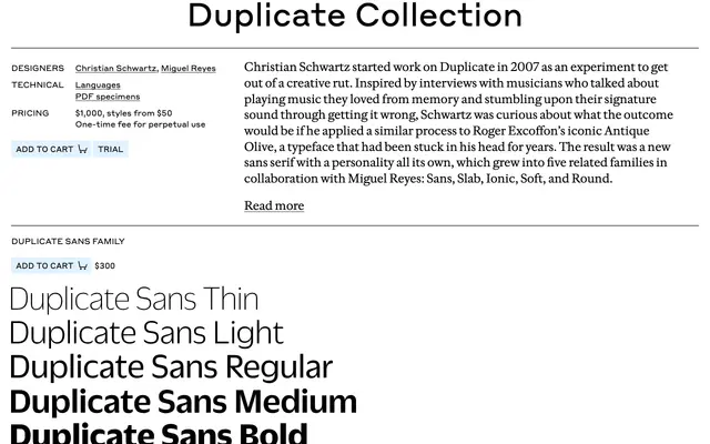 Duplicate Collection specimen from Commercial Type