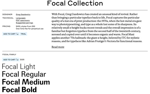 Focal specimen from Commercial Type