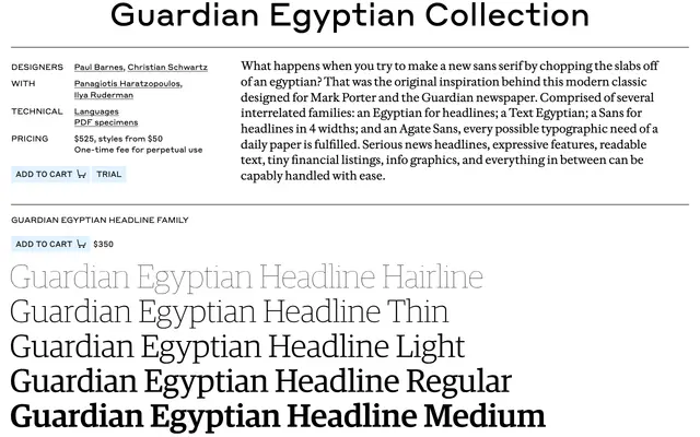 Guardian Egyptian specimen from Commercial Type