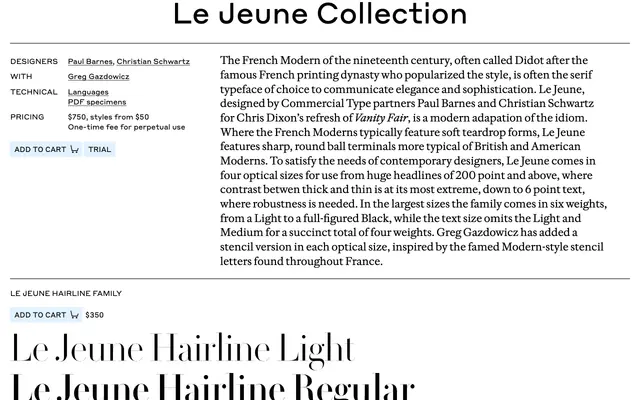 Le Jeune specimen from Commercial Type