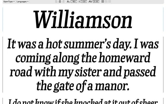 Williamson specimen from Commercial Type