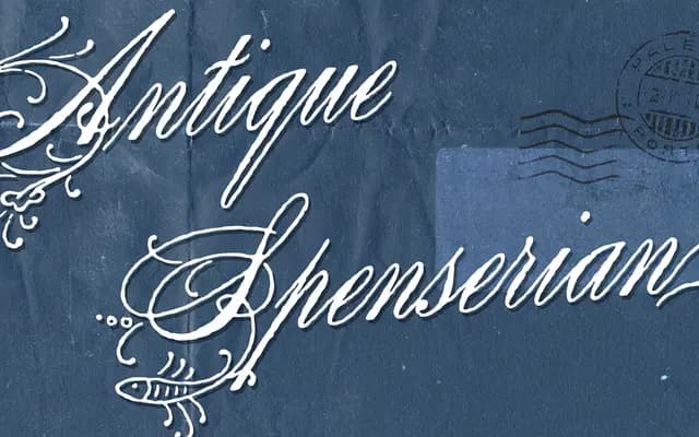 Antique Spencerian specimen from Dharma Type