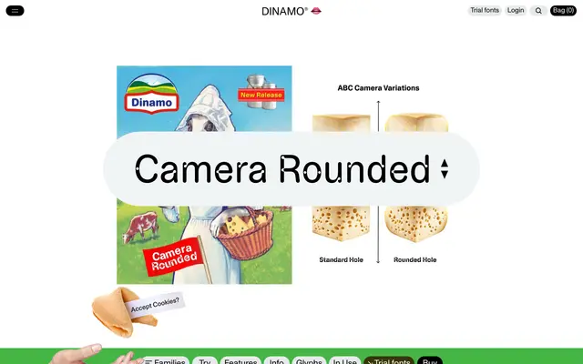 ABC Camera Rounded specimen from Dinamo Typefaces
