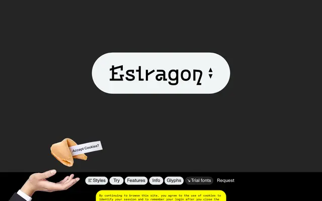 ABC Estragon specimen from Dinamo Typefaces
