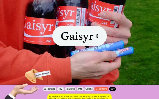 ABC Gaisyr specimen from Dinamo Typefaces