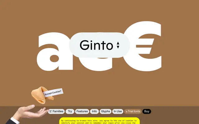 ABC Ginto specimen from Dinamo Typefaces