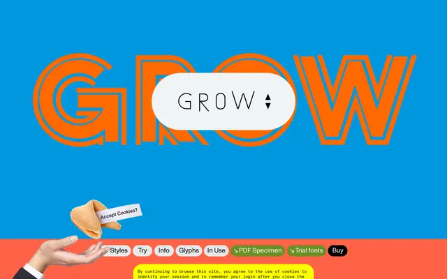 ABC Grow specimen from Dinamo Typefaces