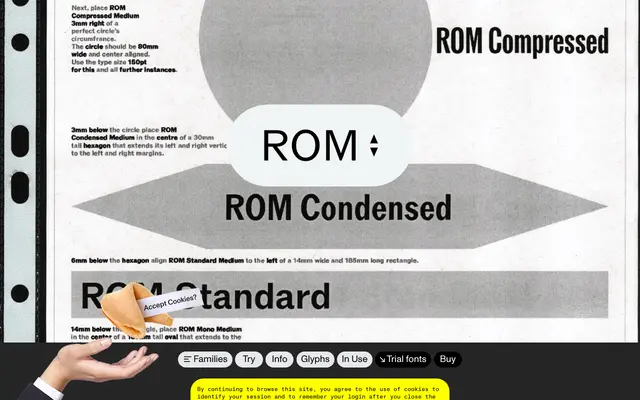 ABC ROM specimen from Dinamo Typefaces