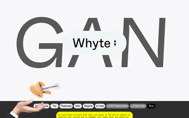 ABC Whyte specimen from Dinamo Typefaces