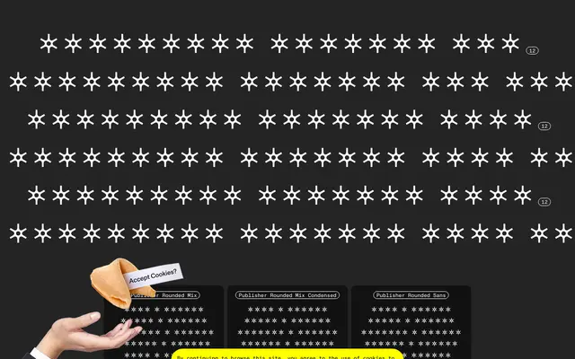Publisher Rounded specimen from Dinamo Typefaces