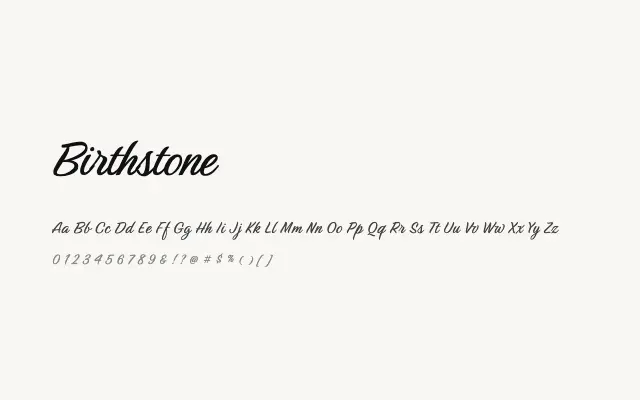 Birthstone specimen from Google Fonts