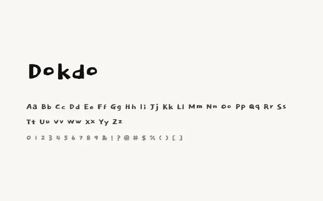 Dokdo specimen from Google Fonts