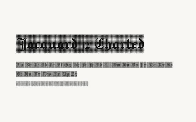 Jacquard 12 Charted specimen from Google Fonts