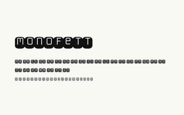 Monofett specimen from Google Fonts