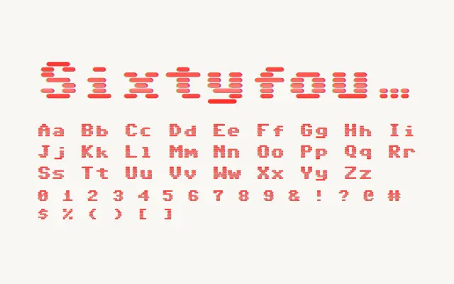 Sixtyfour Convergence specimen from Google Fonts