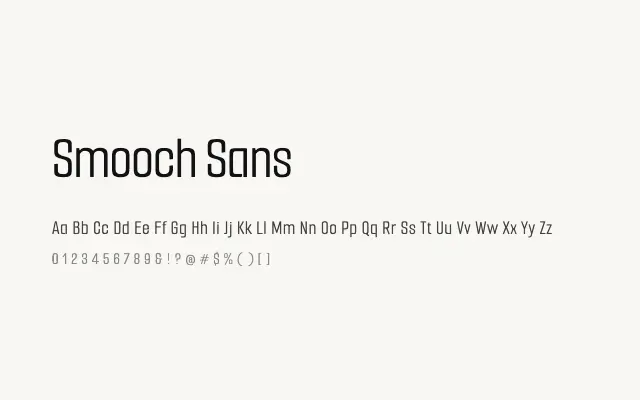 Smooch Sans specimen from Google Fonts