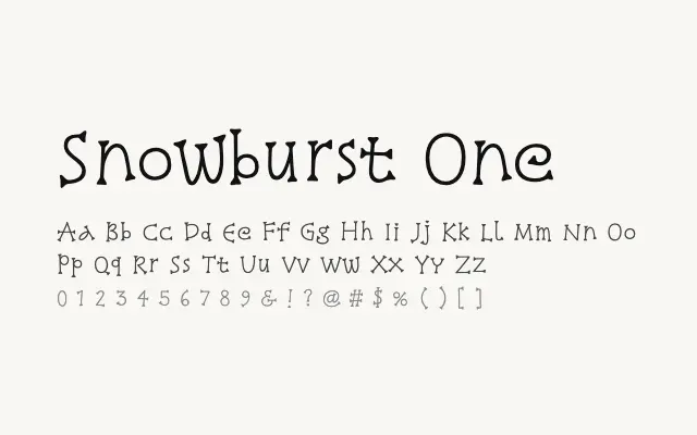 Snowburst One specimen from Google Fonts
