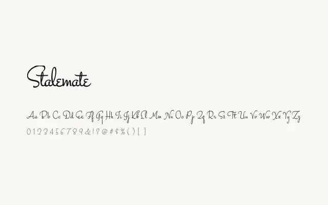 Stalemate specimen from Google Fonts