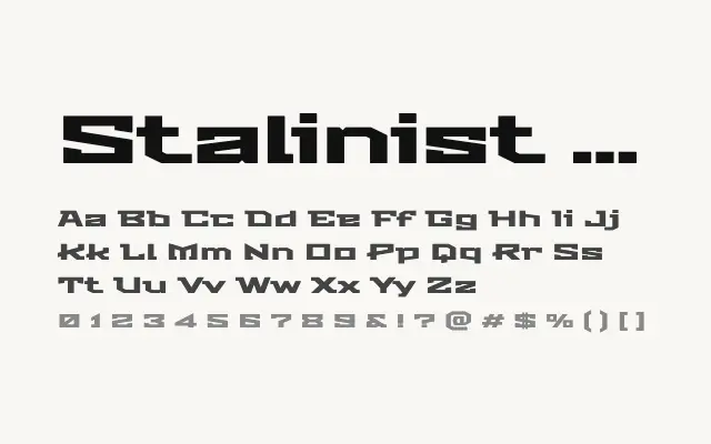 Stalinist One specimen from Google Fonts