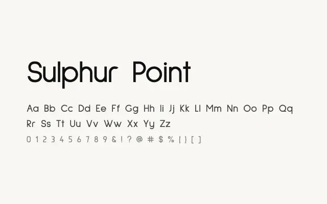 Sulphur Point specimen from Google Fonts