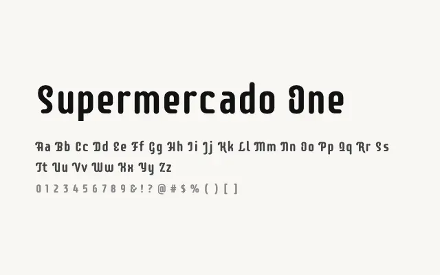 Supermercado One specimen from Google Fonts