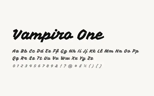 Vampiro One specimen from Google Fonts