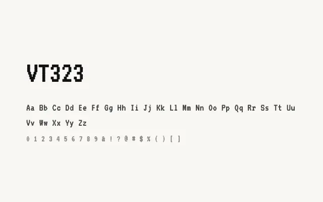 VT323 specimen from Google Fonts