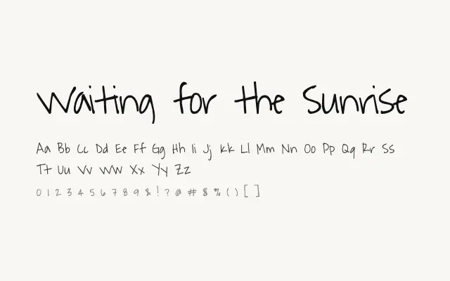 Waiting for the Sunrise specimen from Google Fonts