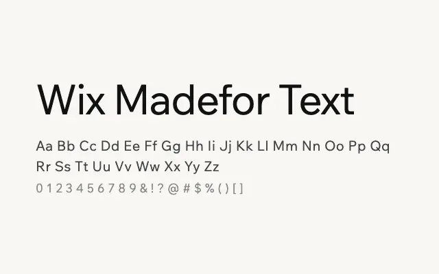 Wix Madefor Text specimen from Google Fonts