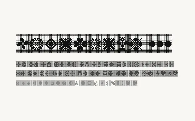 Yarndings 12 Charted specimen from Google Fonts