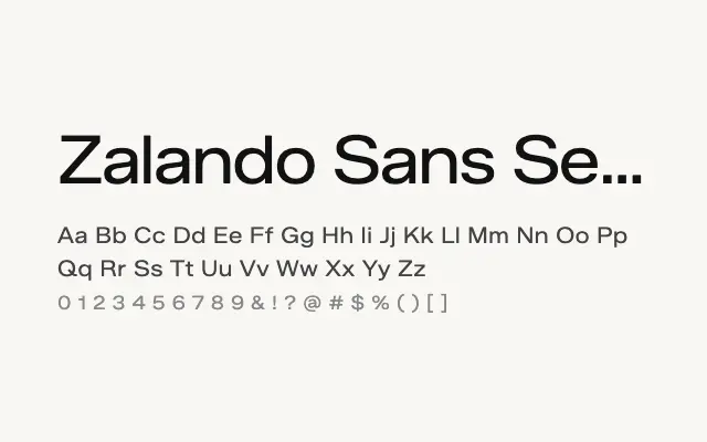 Zalando Sans SemiExpanded specimen from Google Fonts