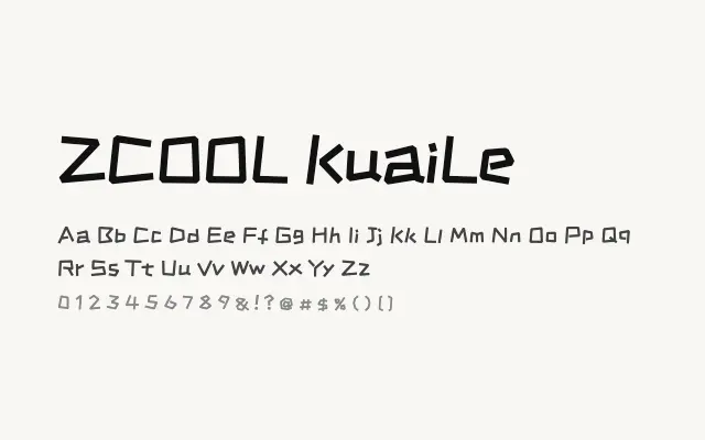 ZCOOL KuaiLe specimen from Google Fonts