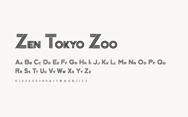Zen Tokyo Zoo specimen from Google Fonts