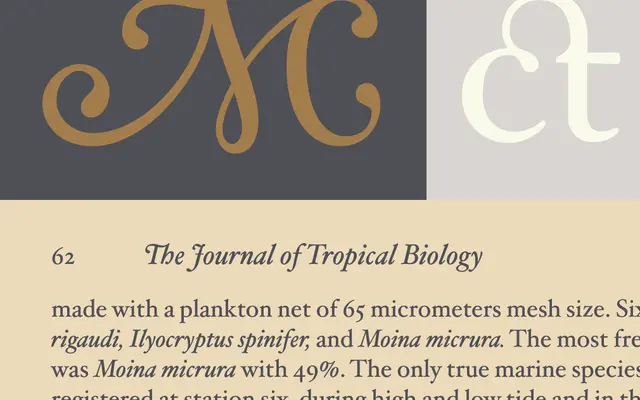 Hoefler Text specimen from Hoefler & Co