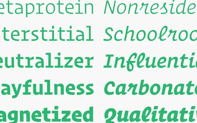 Operator specimen from Hoefler & Co