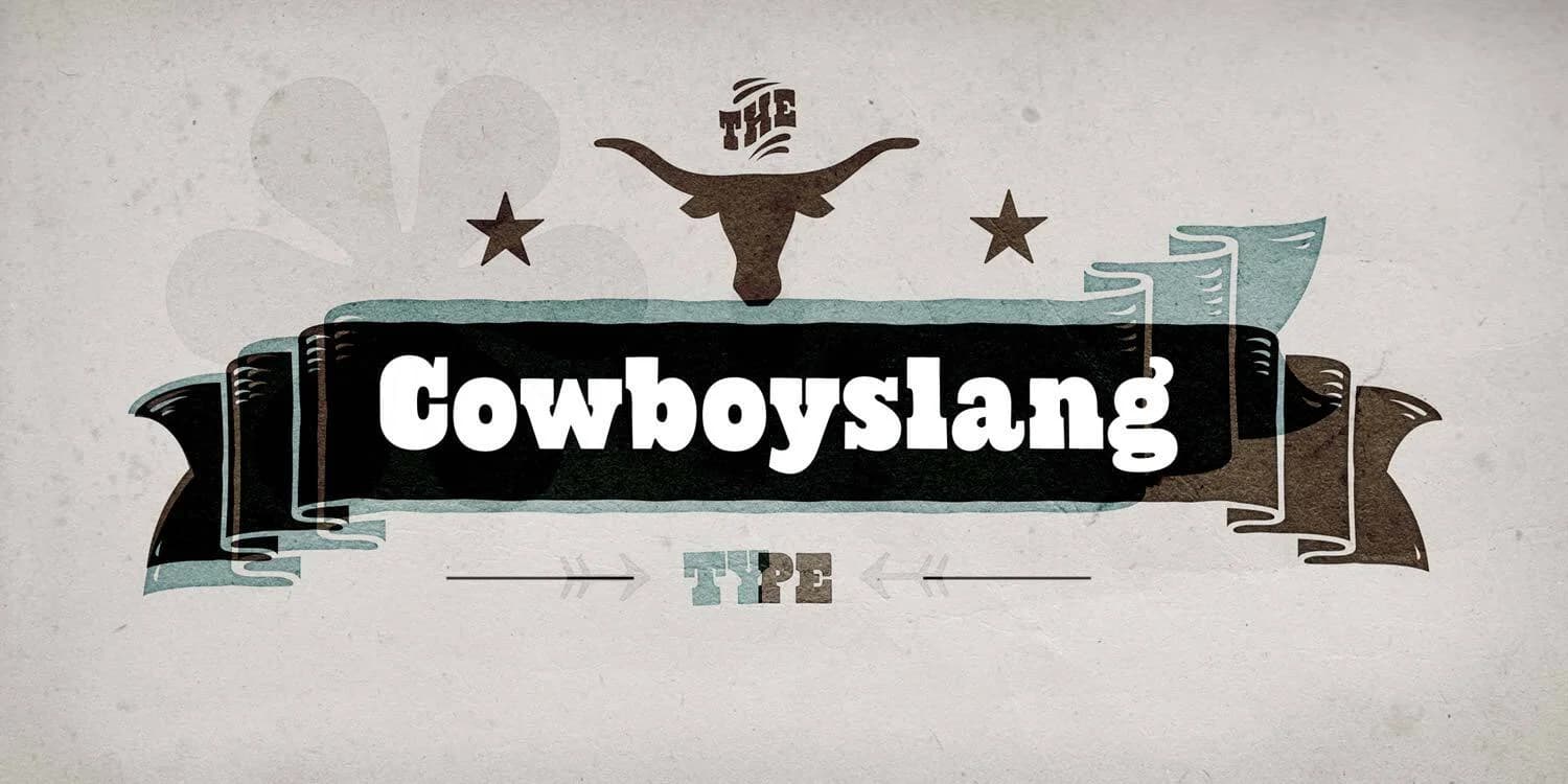 Cowboyslang specimen from HvD Fonts