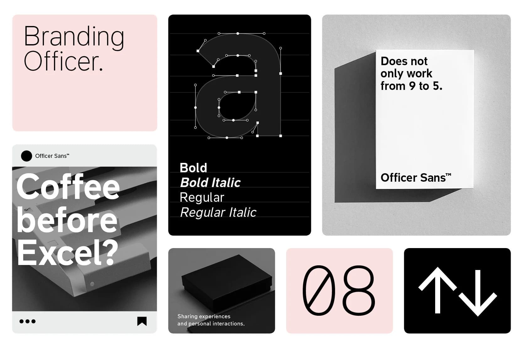 Officer Sans Free specimen from HvD Fonts