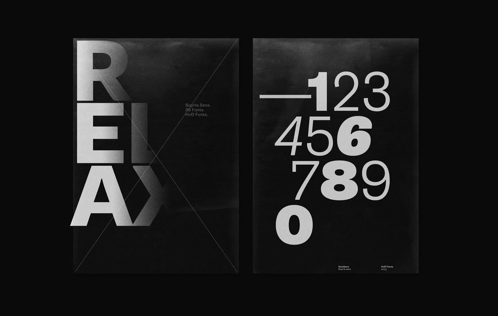 Supria Sans Condensed specimen from HvD Fonts