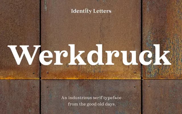 Werkdruck specimen from Identity Letters
