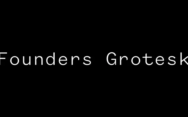 Founders Grotesk Mono specimen from Klim Type Foundry