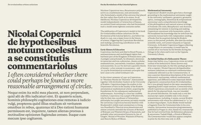Copernicus specimen from Labor and Wait